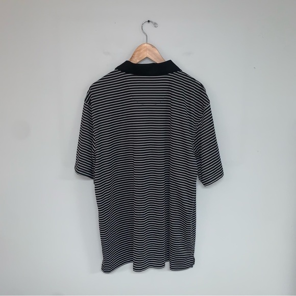 PGA Tour Golf Polo Men's Size Extra Large XL Black & White Striped  Shirt Top - Picture 5 of 5